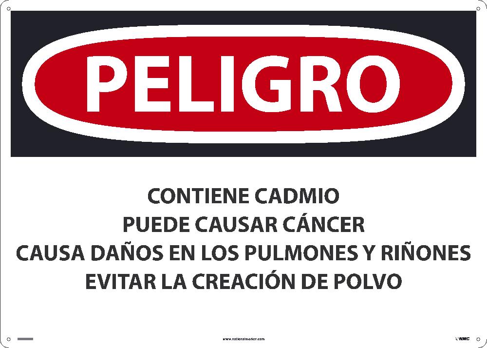 Contains Cadmium May Cause Cancer Sign - Spanish-eSafety Supplies, Inc