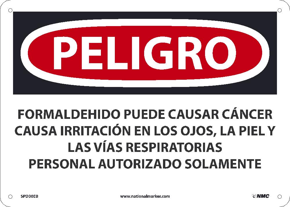 Formaldehyde May Cause Cancer Sign - Spanish-eSafety Supplies, Inc