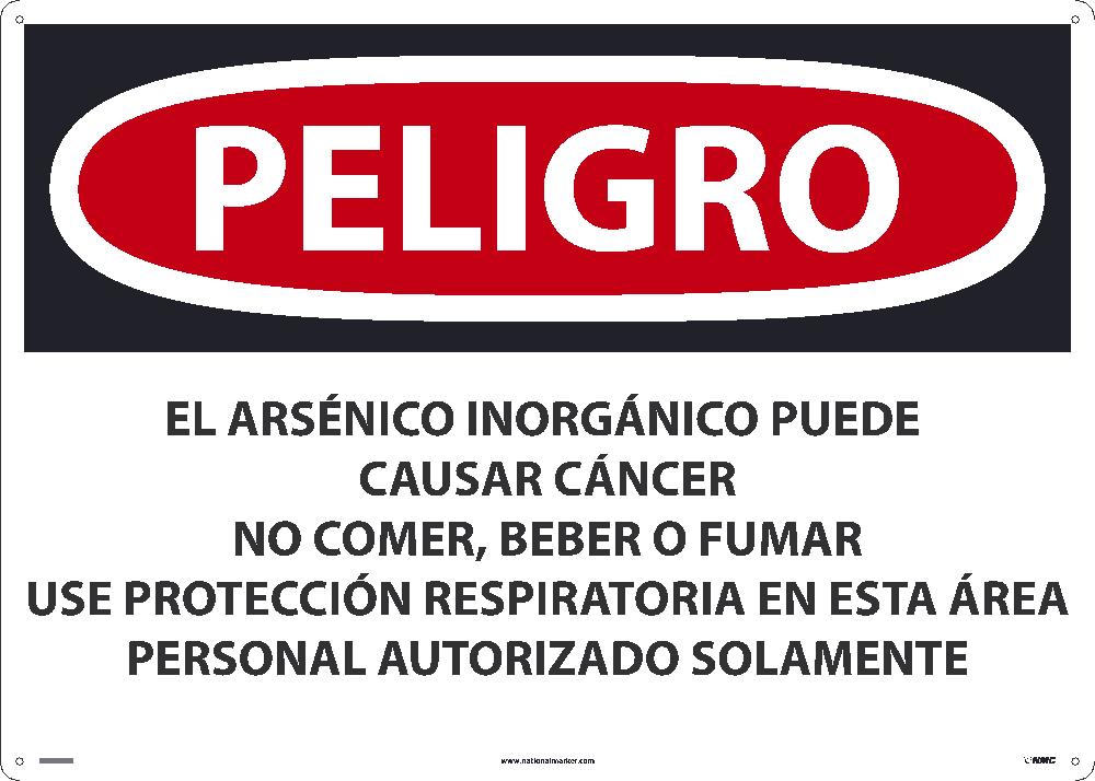 Inorganic Arsenic May Cause Cancer Sign - Spanish-eSafety Supplies, Inc