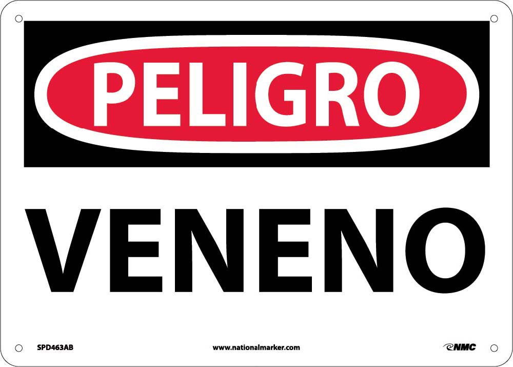 Danger Poison Sign - Spanish-eSafety Supplies, Inc