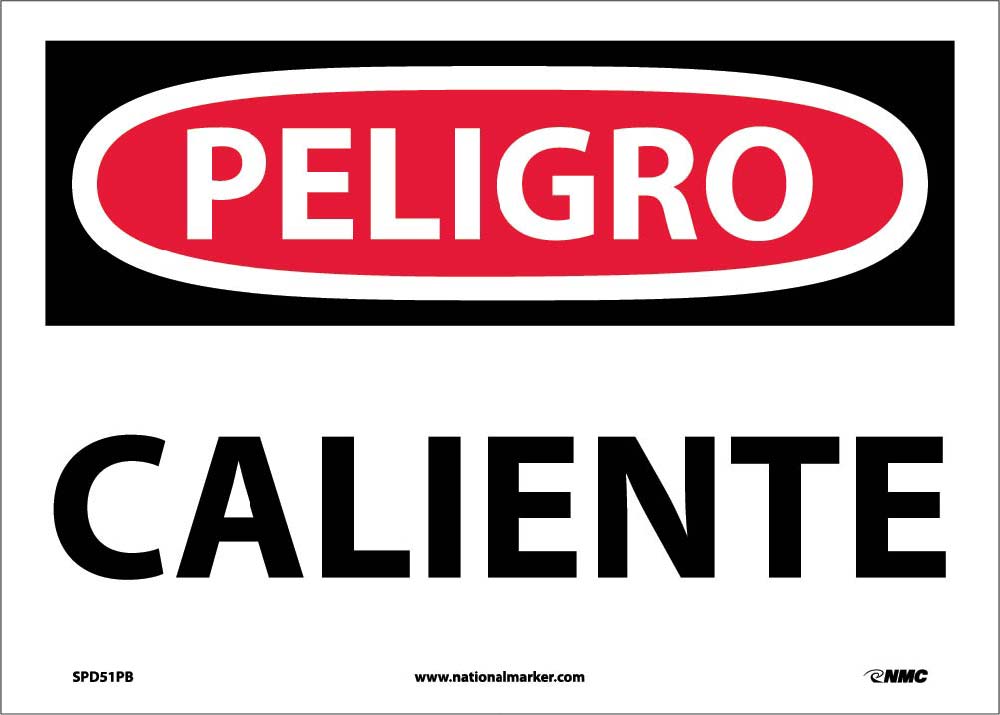 Danger Hot Sign - Spanish-eSafety Supplies, Inc