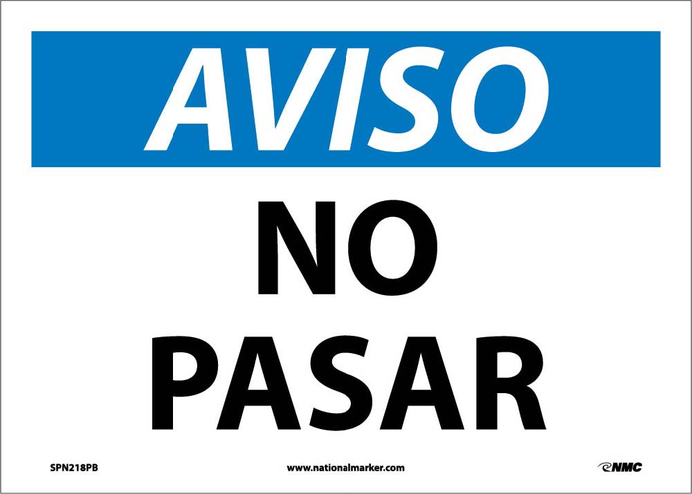 Notice No Trespassing Sign - Spanish-eSafety Supplies, Inc