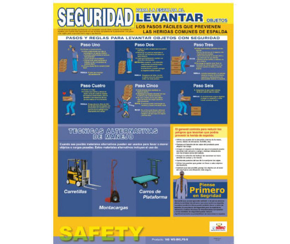 Back Lifting Safety Poster-eSafety Supplies, Inc