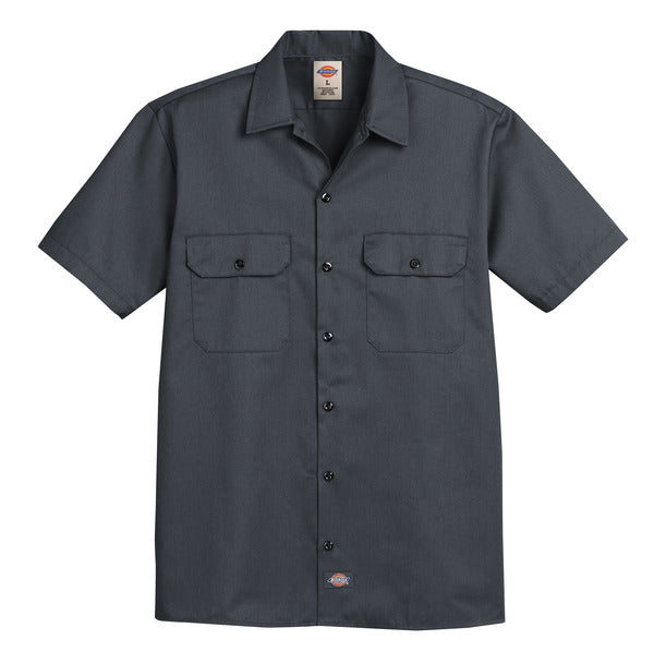 Dickies Men's Short-Sleeve Traditional Work Shirt - Charcoal-eSafety Supplies, Inc