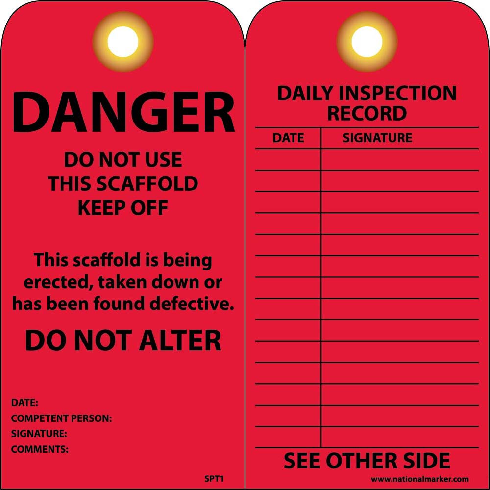 Danger Do Not Use This Scaffold Tag - Pack of 25-eSafety Supplies, Inc
