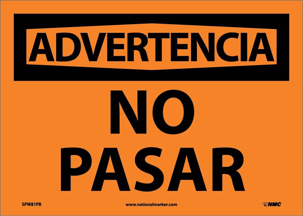 Warning No Trespassing Sign - Spanish-eSafety Supplies, Inc