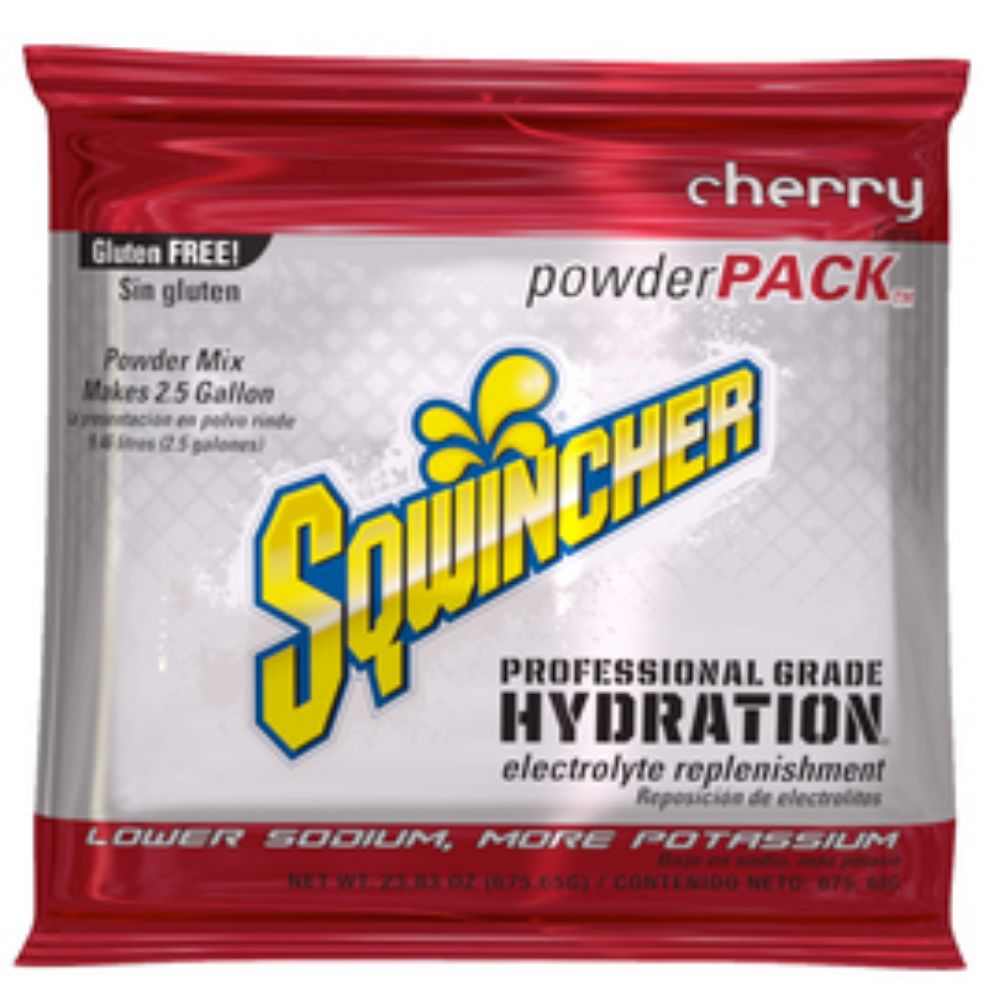 Sqwincher 23.83 Ounce Cherry Flavor Powder Pack Powder Concentrate Package Electrolyte Drink-eSafety Supplies, Inc