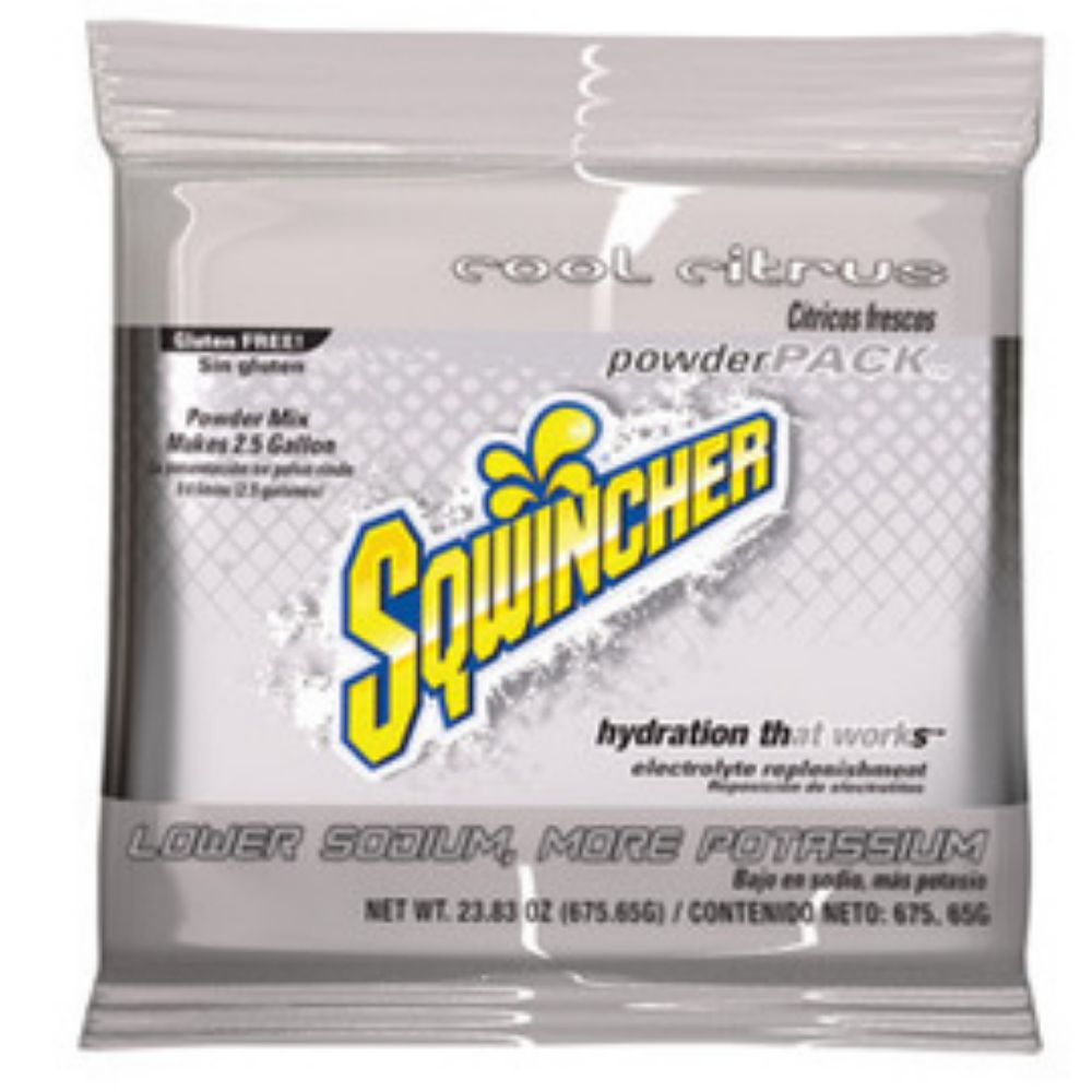 Sqwincher 23.83 Ounce Cool Citrus Flavor Powder Pack Powder Concentrate Package Electrolyte Drink (32 Electrolyte Drink - Pack)-eSafety Supplies, Inc