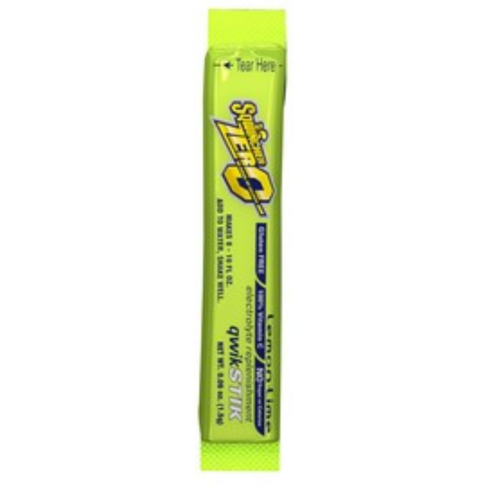Sqwincher .06 Ounce Lemon Lime Flavor Qwik Stik ZERO Powder Concentrate Packet Electrolyte Drink-eSafety Supplies, Inc