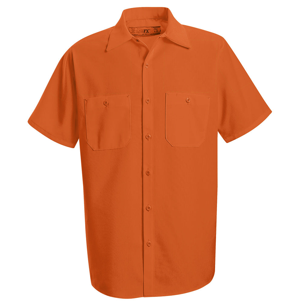 Red Kap Enhanced Visibility Work Shirt SS24 - Fluorescent Orange-eSafety Supplies, Inc