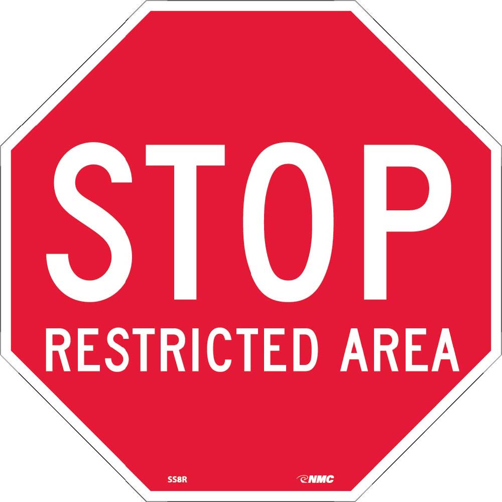 Stop Restricted Area Sign-eSafety Supplies, Inc