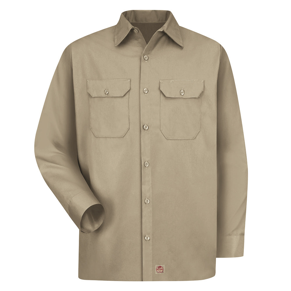Red Kap Men's Utility Uniform Shirt ST52 - Khaki-eSafety Supplies, Inc