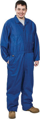 Stanco 3X Royal Blue 9 Ounce Indura Cotton Flame Resistant Coverall With Front Zipper Closure And Elastic Waistband