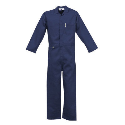 Stanco Medium Navy Blue 9 Ounce Indura UltraSoft Flame Retardant Deluxe Coverall With Front Zipper Closure And Elastic Waistband