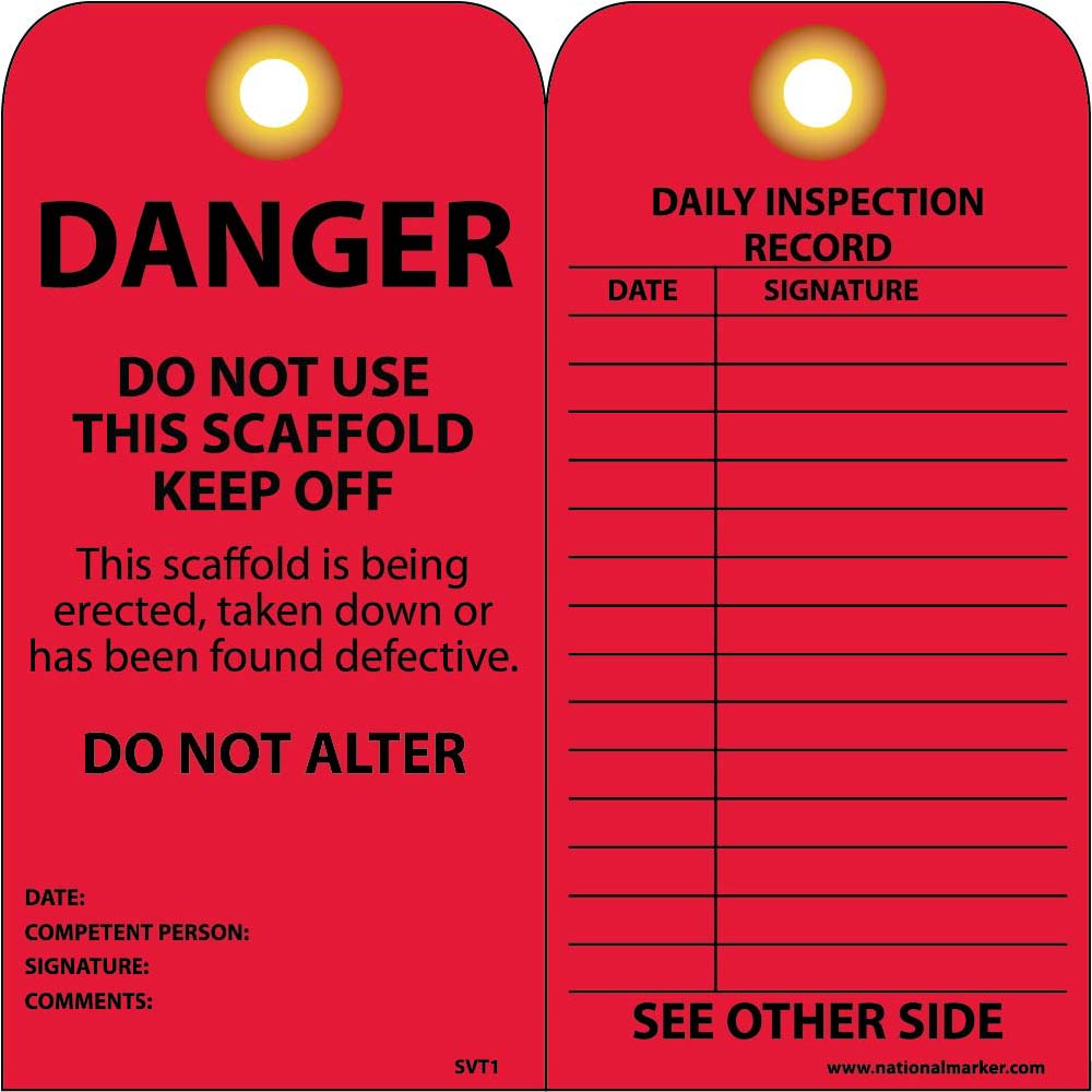 Danger Do Not Use This Scaffold Tag - Pack of 25-eSafety Supplies, Inc