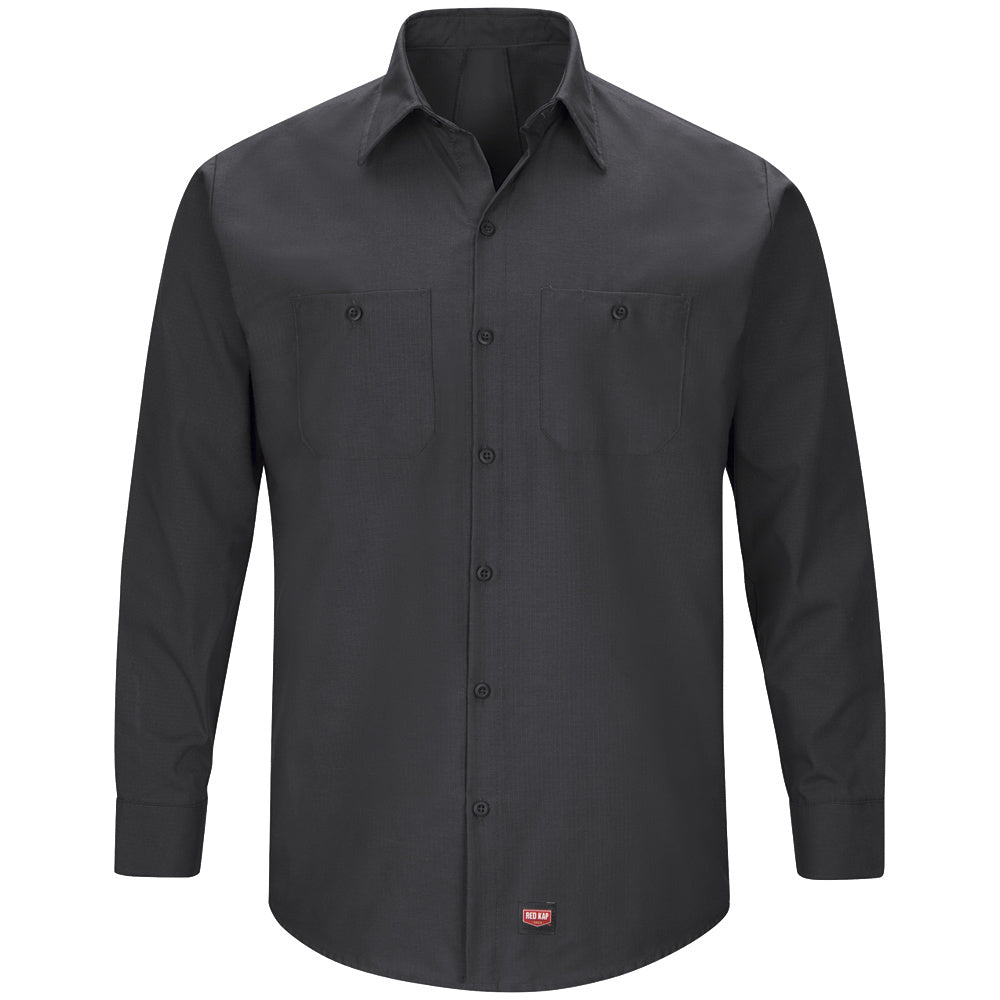 Red Kap Men's MIMIX™ Long SleeveWork Shirt SX10 - Black-eSafety Supplies, Inc