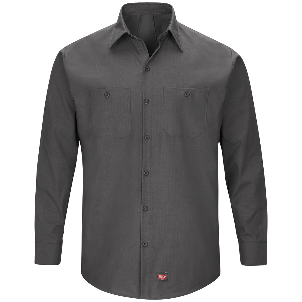 Red Kap Men's MIMIX™ Long SleeveWork Shirt SX10 - Charcoal-eSafety Supplies, Inc