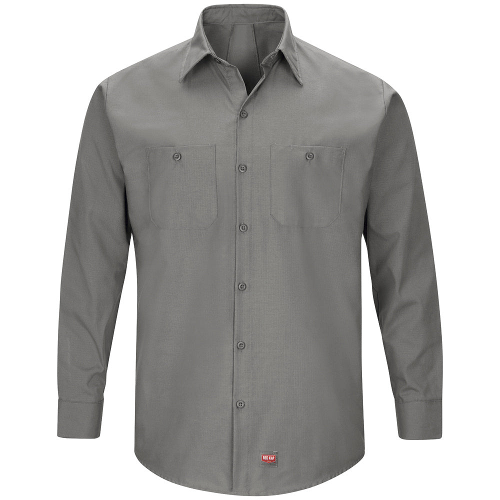 Red Kap Men's MIMIX™ Long SleeveWork Shirt SX10 - Grey-eSafety Supplies, Inc