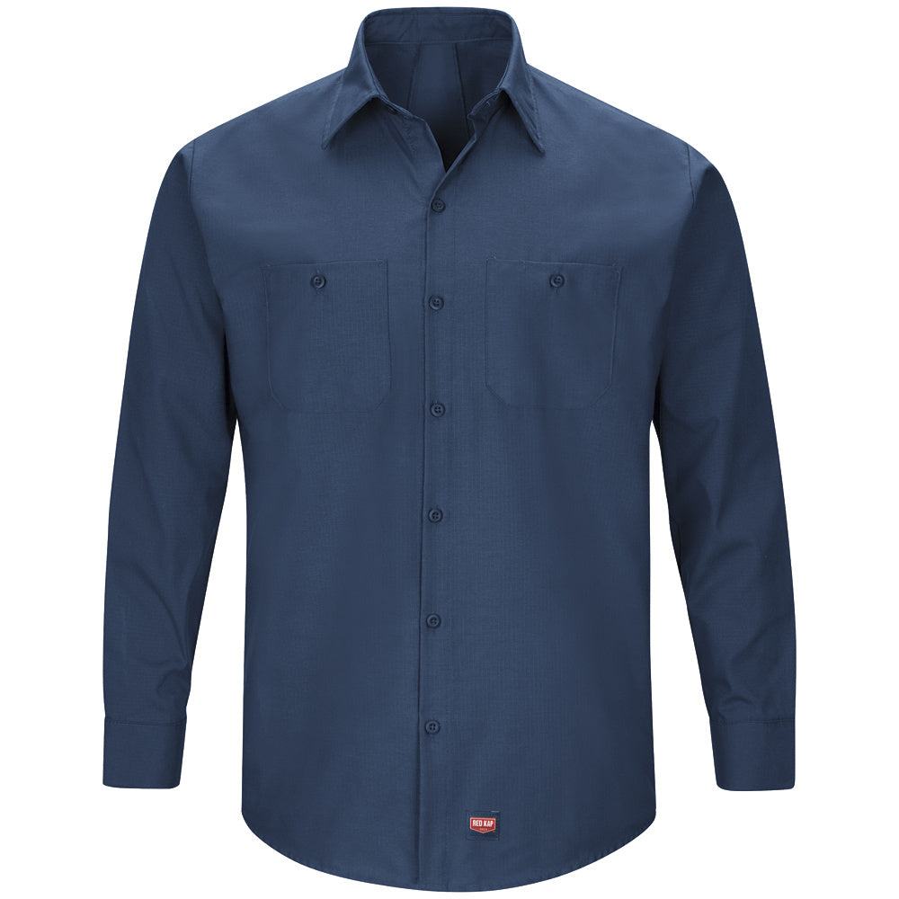 Red Kap Men's MIMIX™ Long SleeveWork Shirt SX10 - Navy-eSafety Supplies, Inc