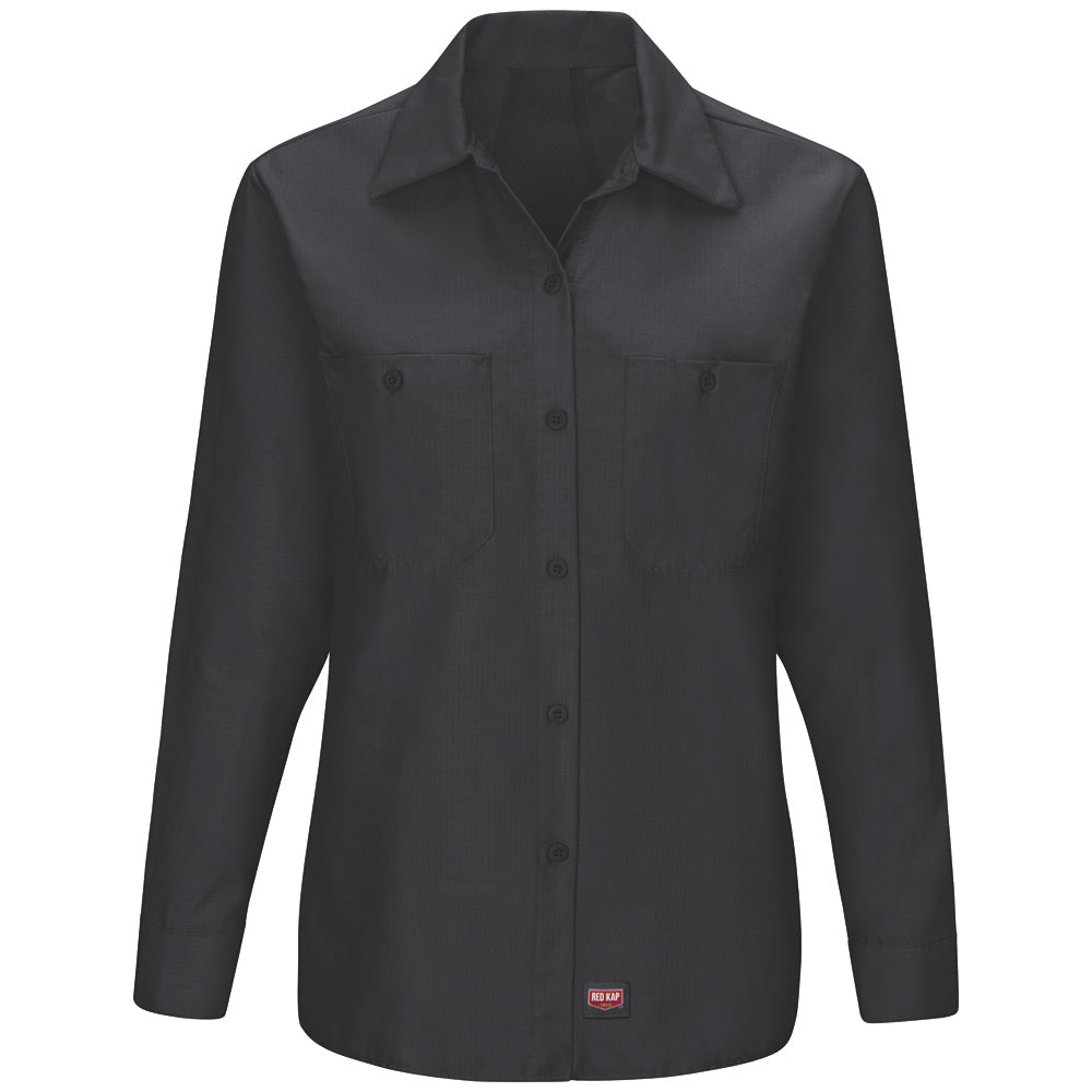 Red Kap Women's MIMIX™ Long Sleeve Work Shirt SX11 - Black-eSafety Supplies, Inc