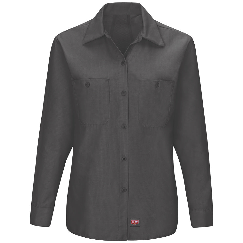 Red Kap Women's MIMIX™ Long Sleeve Work Shirt SX11 - Charcoal-eSafety Supplies, Inc