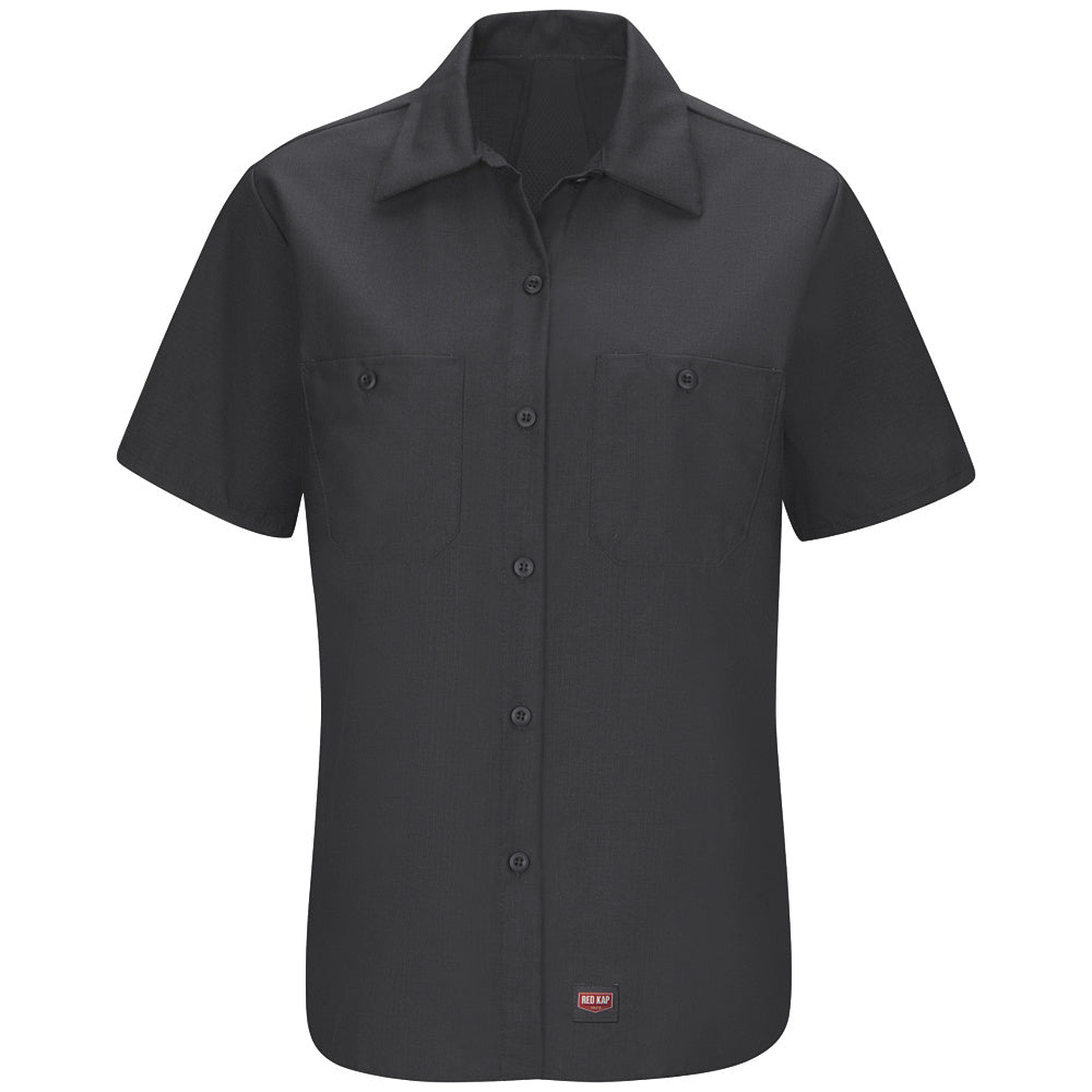 Red Kap Women's MIMIX™ Short Sleeve Work Shirt SX21 - Black-eSafety Supplies, Inc