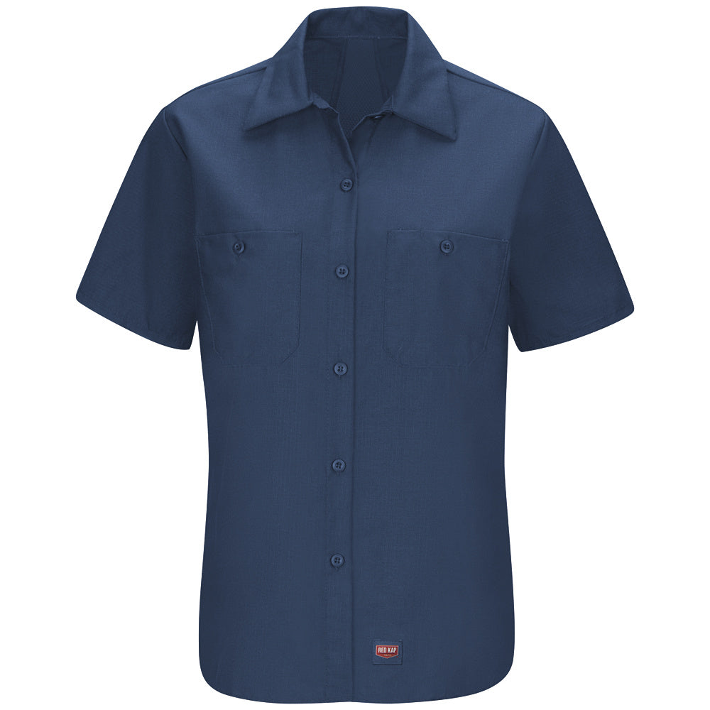 Red Kap Women's MIMIX™ Short Sleeve Work Shirt SX21 - Navy-eSafety Supplies, Inc