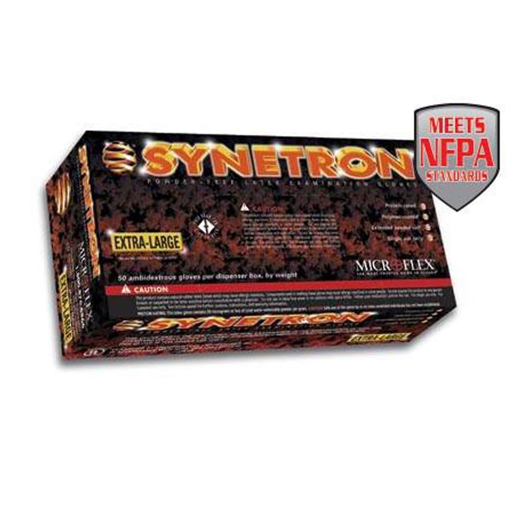 Microflex - Synetron Polymer-Coated Latex Examination Gloves - Box-eSafety Supplies, Inc