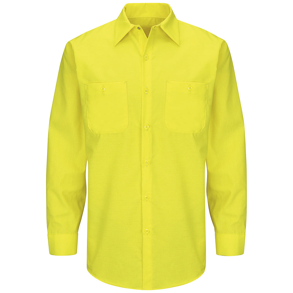 Red Kap Enhanced Visibility Ripstop Work Shirt SY14 - Yellow / Green-eSafety Supplies, Inc