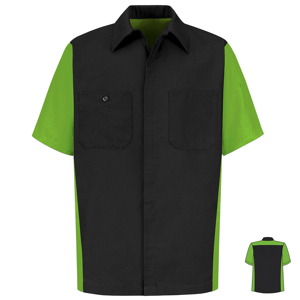 Red Kap Crew Shirt SY20 - Black / Lime-eSafety Supplies, Inc