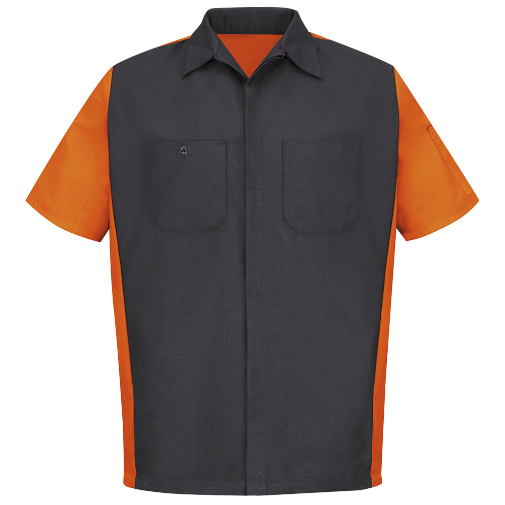 Red Kap Crew Shirt SY20 - Charcoal / Orange-eSafety Supplies, Inc