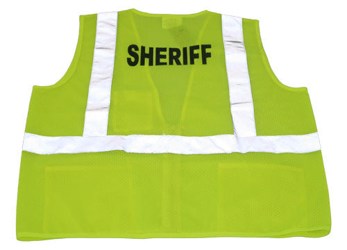 Sheriff Print Mesh-Vest-with-Radio-Inner-Pockets-eSafety Supplies, Inc