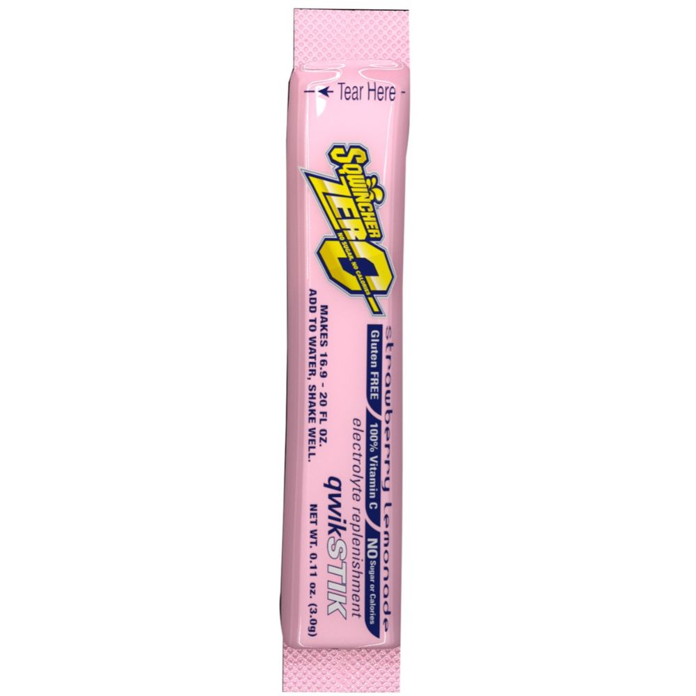 Sqwincher .11 Ounce Qwik Stik ZERO Powder Concentrate Packet Electrolyte Drink-eSafety Supplies, Inc