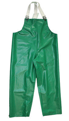 Tingley 3X Green Safetyflex 17 mil PVC And Polyester Rain Bib Overalls With Hook And Loop Closure