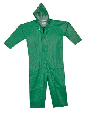 Tingley Large Green SafetyFlex 17 mil PVC And Polyester Coveralls With Hook And Loop Closure And Hood-eSafety Supplies, Inc