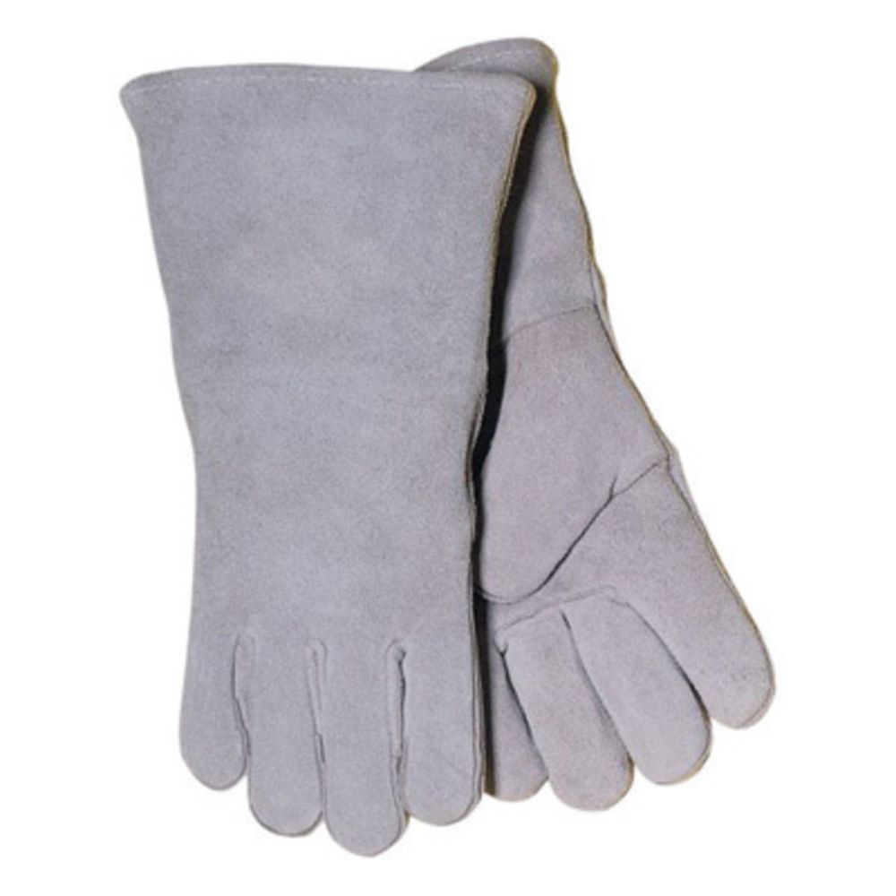 Tillman Large Gray Leather Stick Welders Gloves With Cotton Thread Locking Stitch-eSafety Supplies, Inc