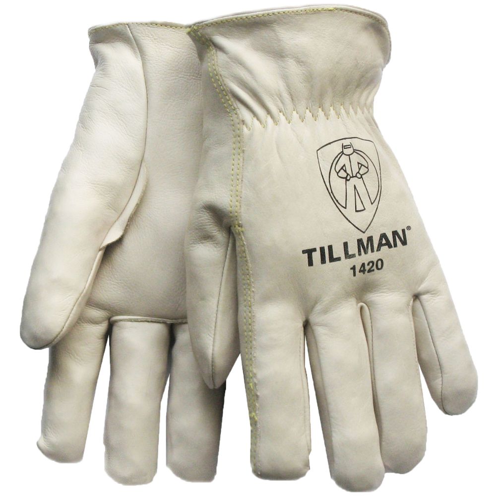 Tillman White Leather Pearl Premium Top Grain Cowhide Unlined Drivers Gloves-eSafety Supplies, Inc