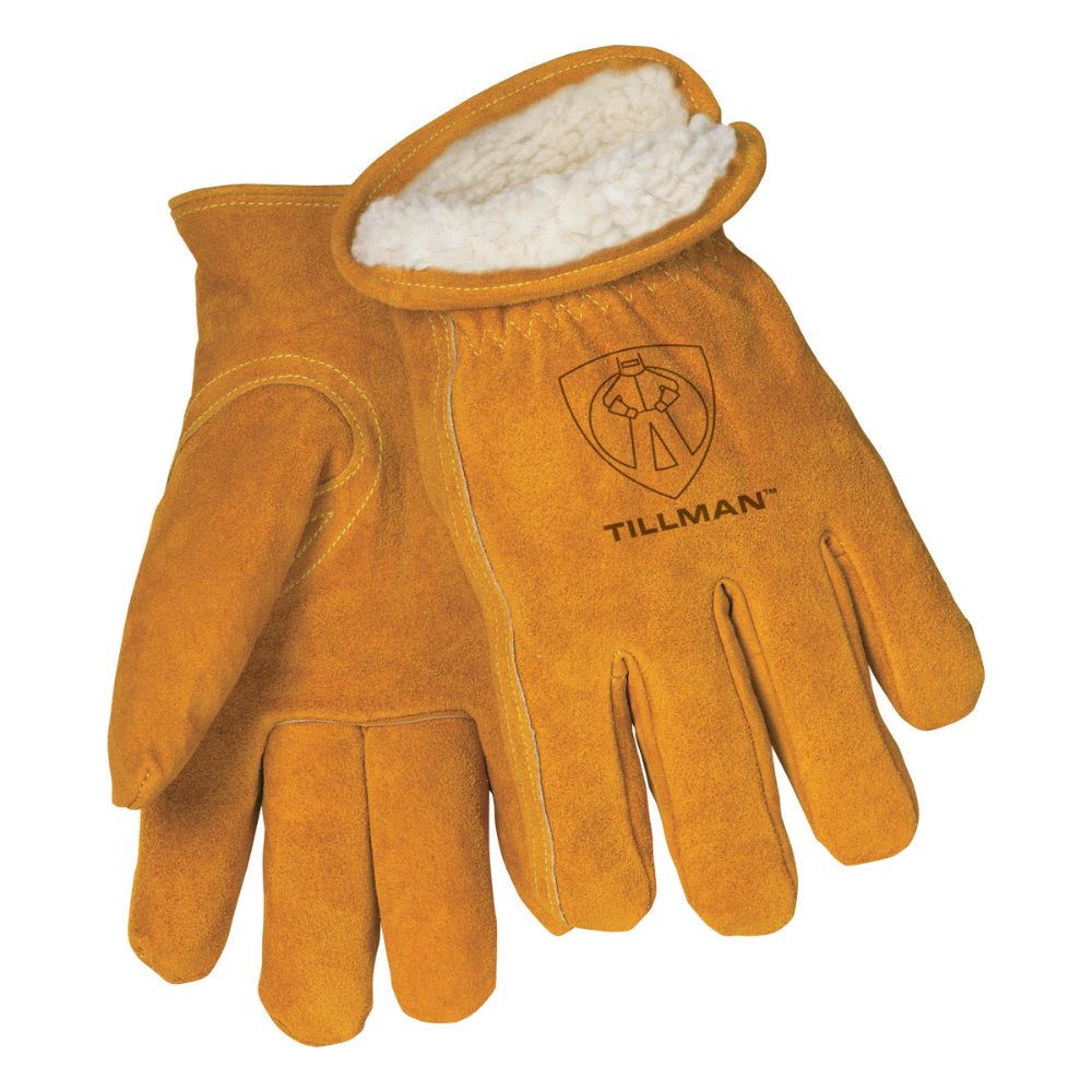 Tillman Brown Leather Pile Lined Cold Weather Gloves