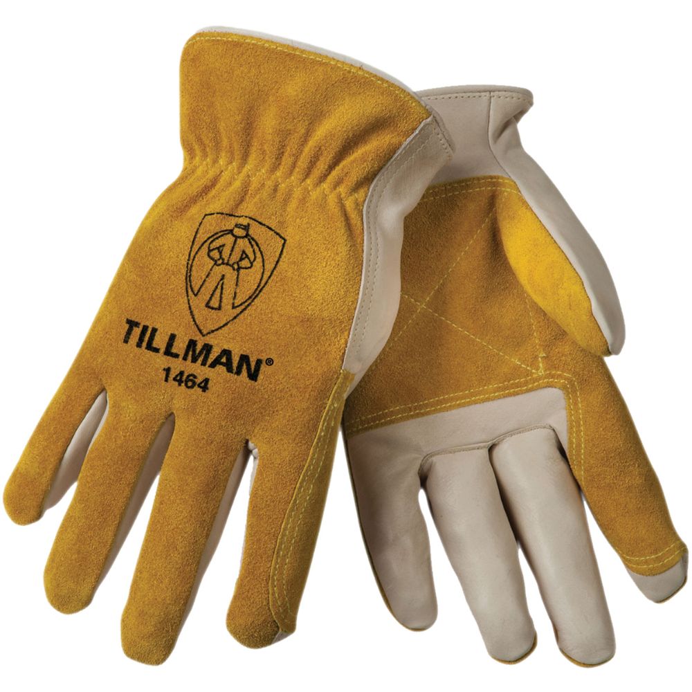 Tillman Pearl And Bourbon Split Grain/Top Grain Cowhide Leather Unlined Drivers Gloves With DuPont Kevlar Stitching-eSafety Supplies, Inc