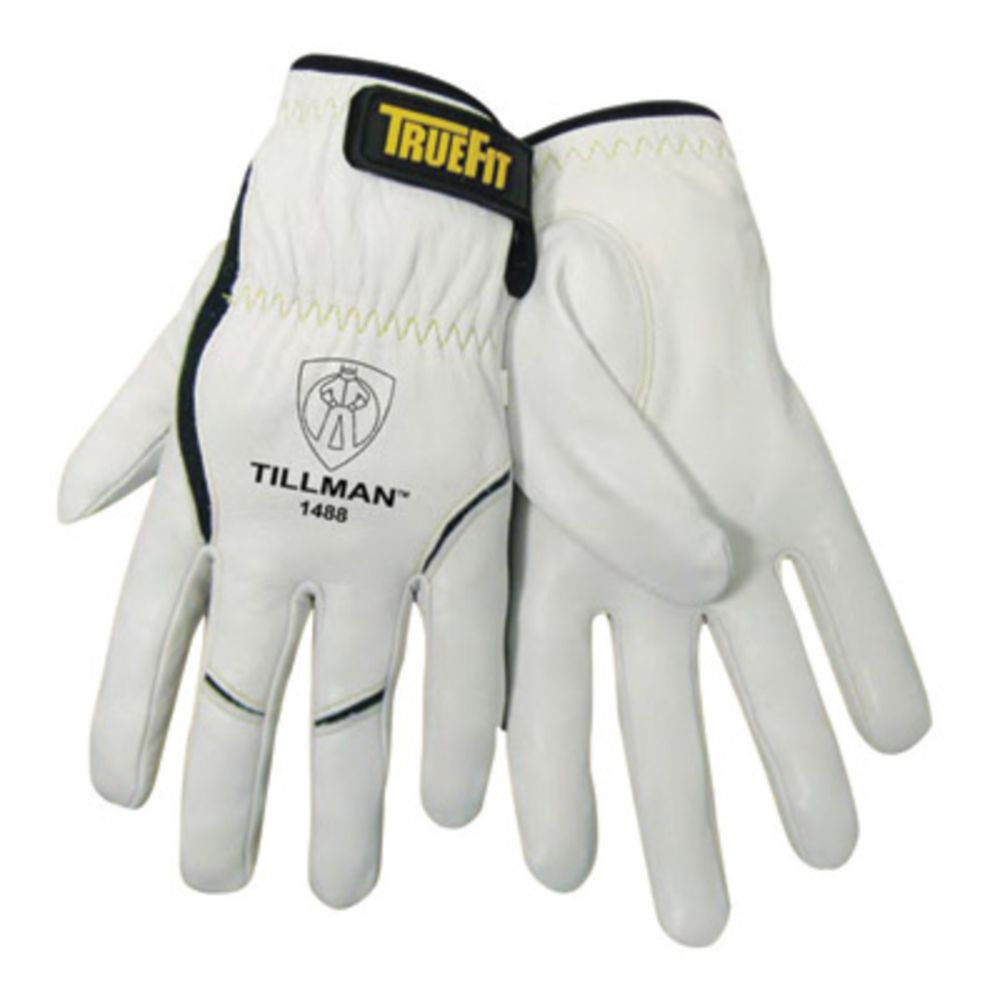 Tillman TrueFit Small Top Grain Kevlar And Goatskin Super Premium Grade TIG Welders' Glove With Elastic Cuff, V Design Thumb And Hook And Loop Closure-eSafety Supplies, Inc