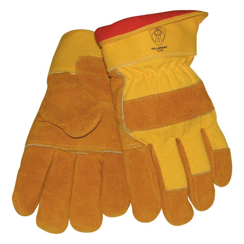 Tillman Large Brown And Yellow Cowhide Leather Cotton/Foam Lined Cold Weather Work Gloves-eSafety Supplies, Inc