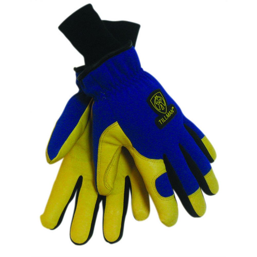 Tillman Blue And Yellow Nylon And Spandex And Pigskin Thinsulate Lined Cold Weather Gloves-eSafety Supplies, Inc