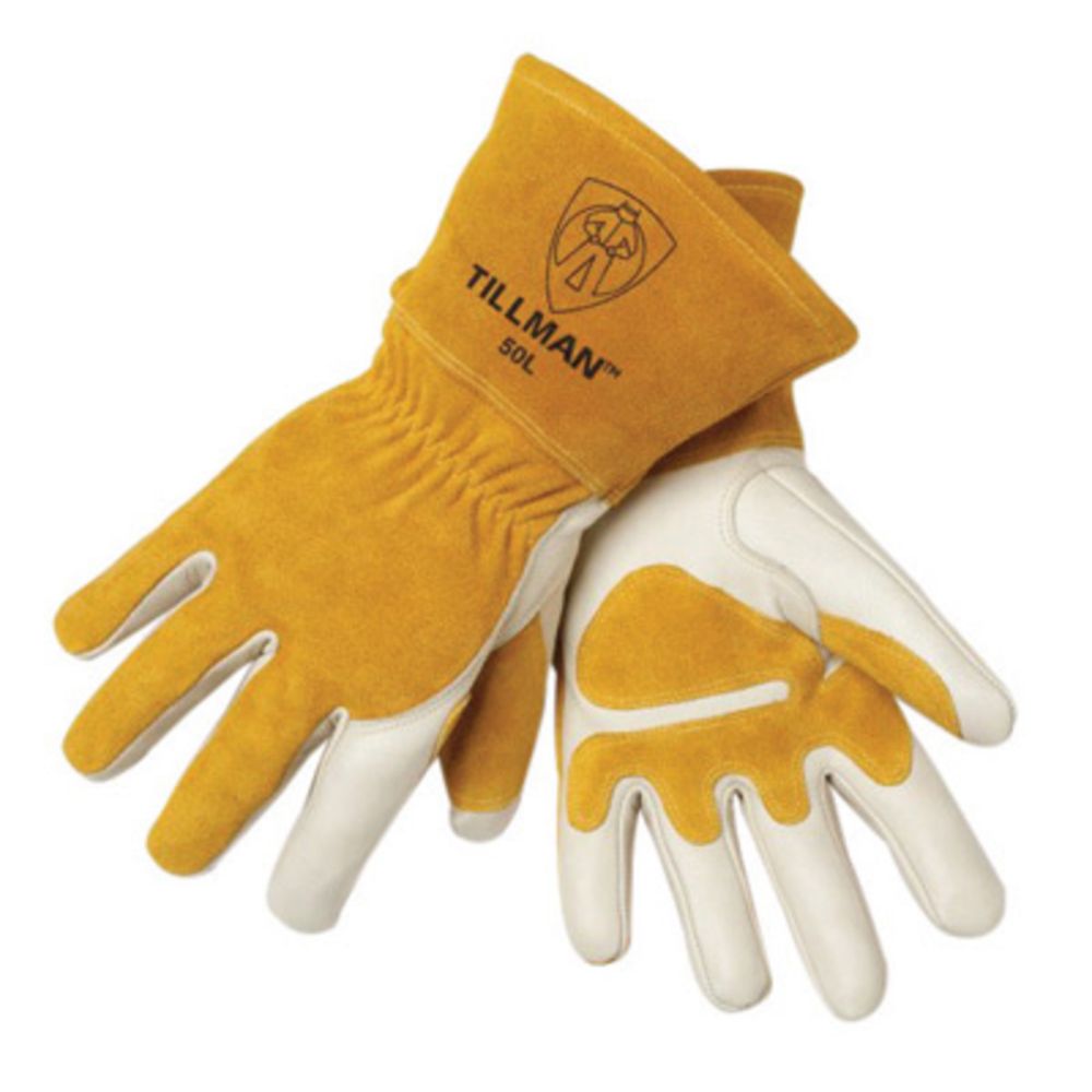 Tillman Large Gold And Pearl Leather MIG Welders Glove-eSafety Supplies, Inc