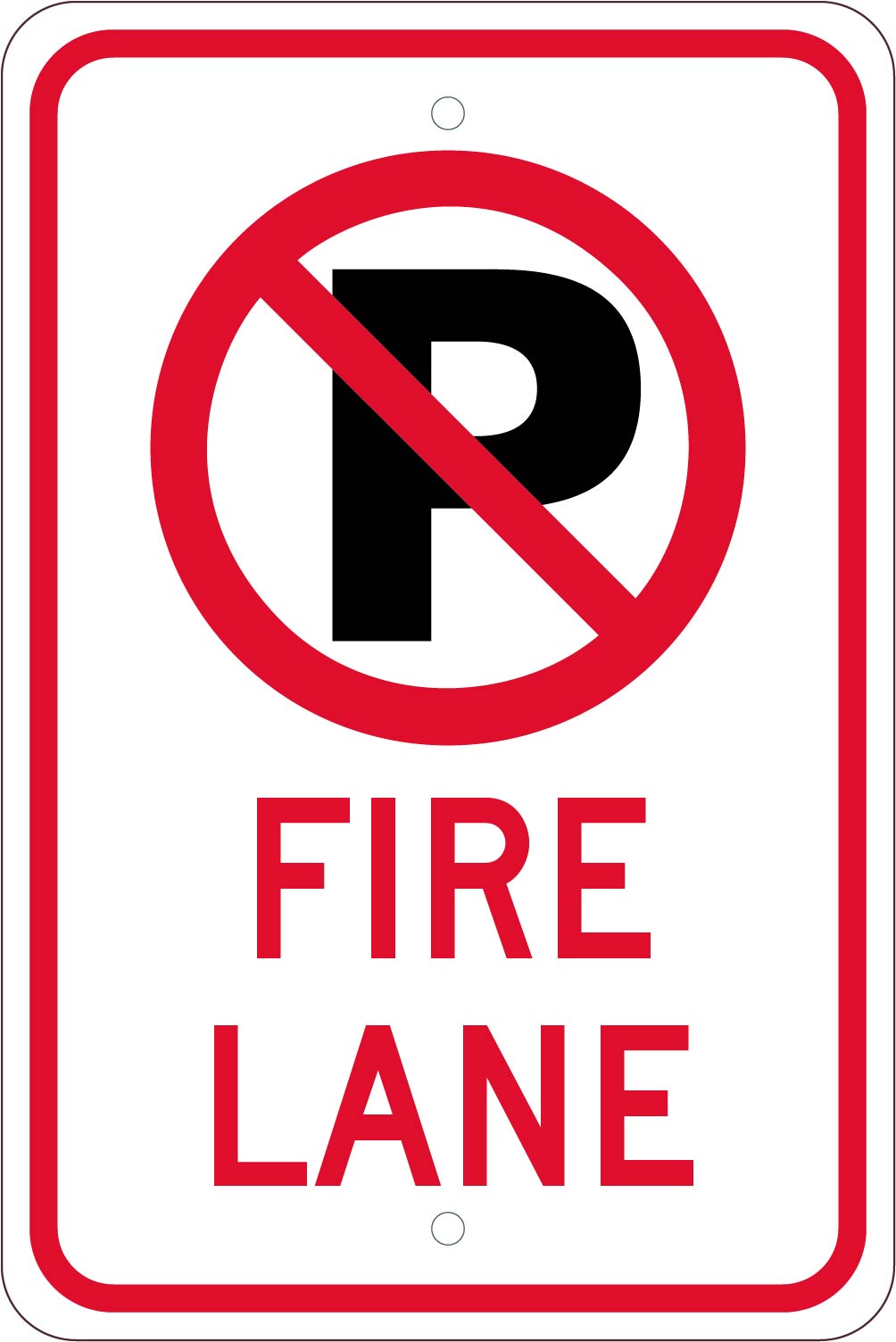 (No Parking Graphic)Fire Lane, 18X12, .080 Hip Ref Alum Sign - TM0101K-eSafety Supplies, Inc