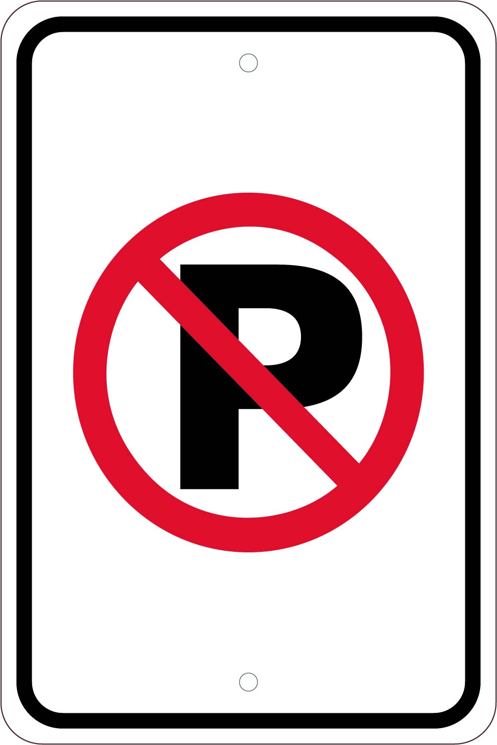 No Parking Graphic Symbol, 18X12, .080 Egp Ref Alum - TM0166J-eSafety Supplies, Inc