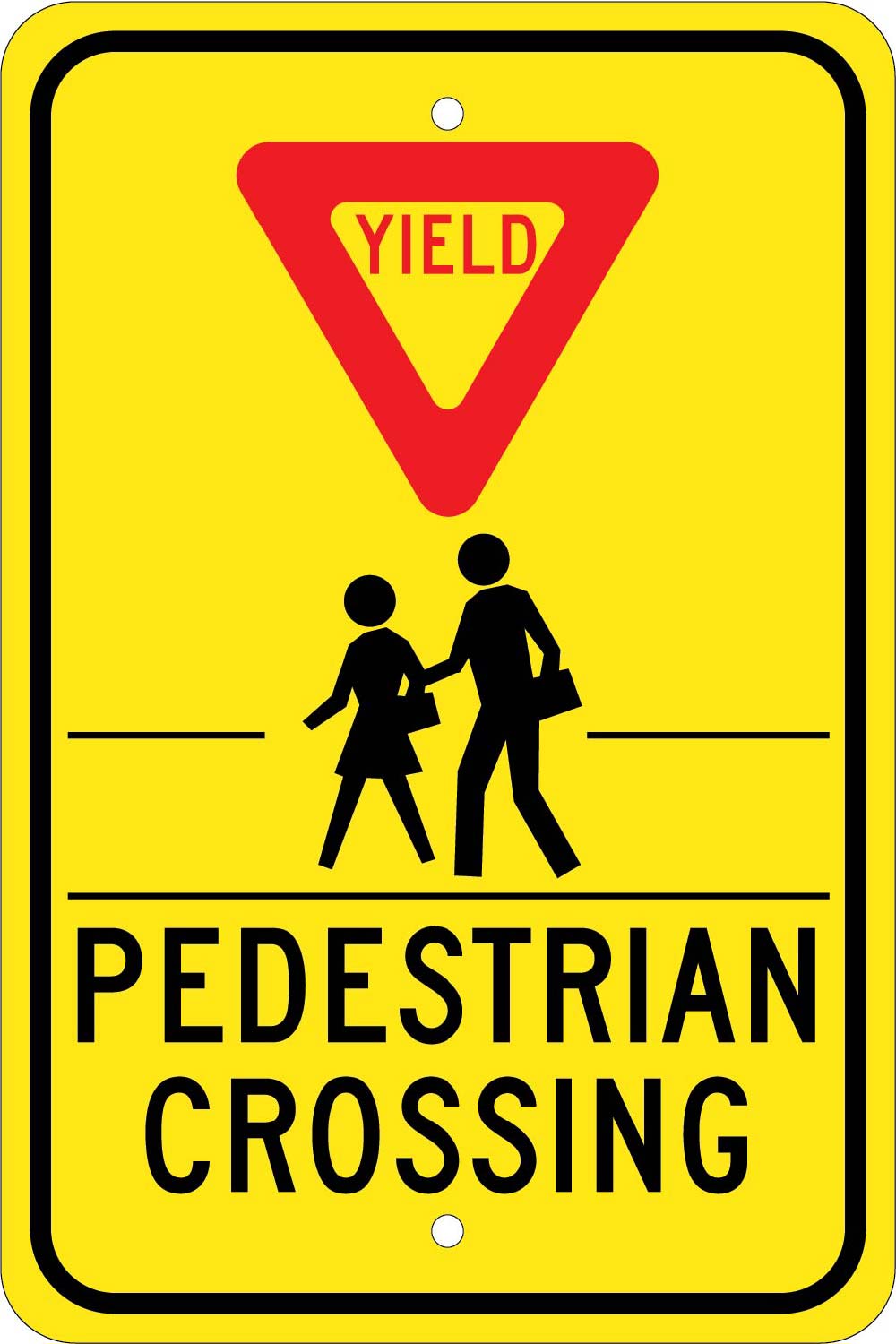 Yield Pedestrian Crossing Sign-eSafety Supplies, Inc