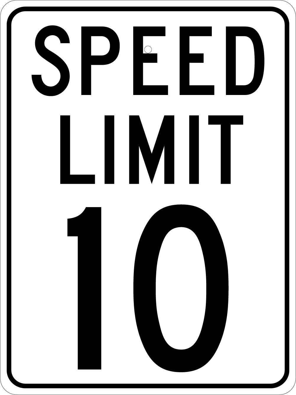 Speed Limit 10 Sign-eSafety Supplies, Inc