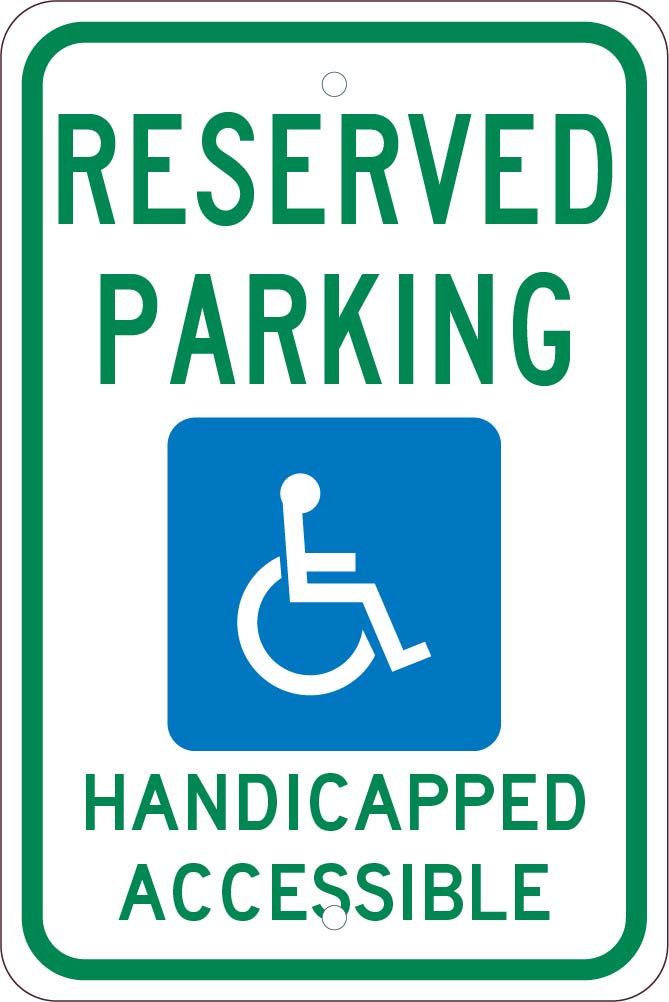 Reserved Handicap Parking Van Accessible Ada Sign-eSafety Supplies, Inc