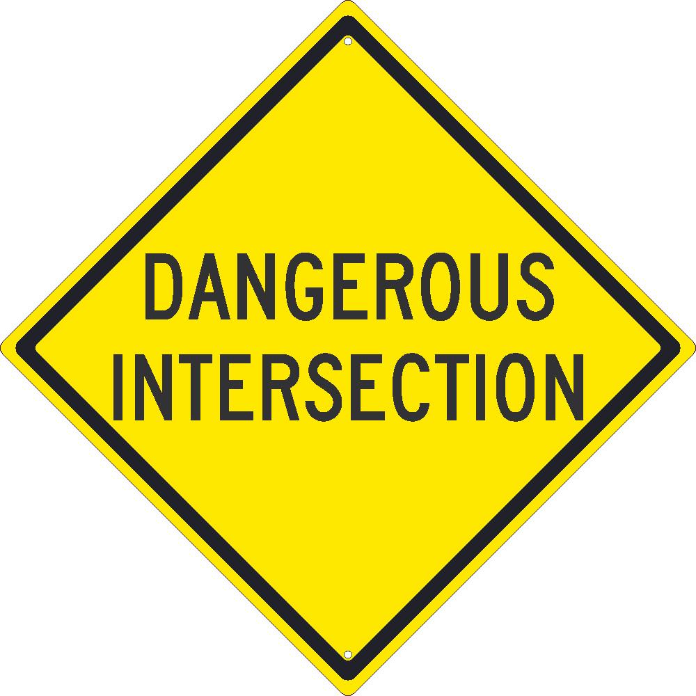 Dangerous Intersection Sign-eSafety Supplies, Inc