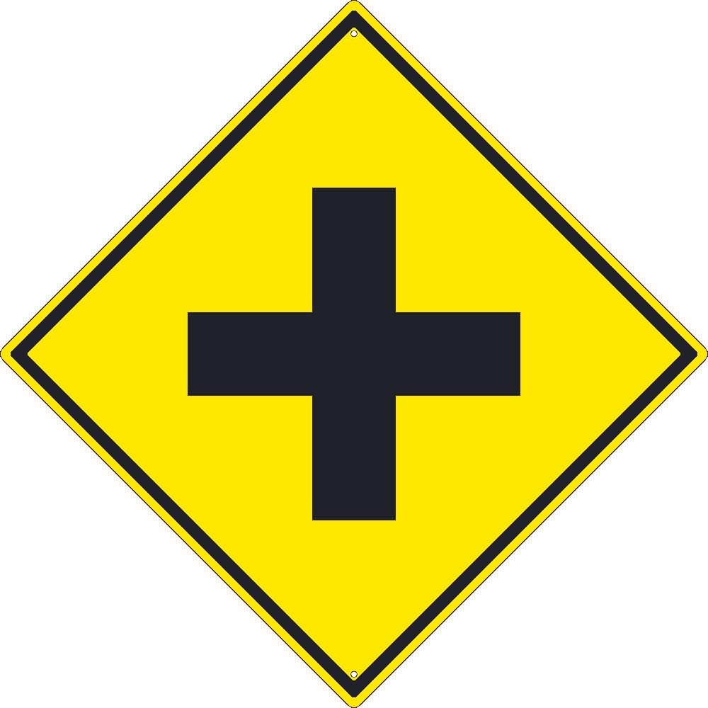 (Crossroad Graphic )Sign, 30X30, .080 Hip Ref Alum - TM248K-eSafety Supplies, Inc